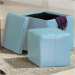 ADD TO YOUR SET: Homelegance Ladd Storage Cube Ottoman in Blue