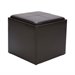 Trent Home Ladd Faux Leather Storage Cube Ottoman in Brown