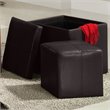 ADD TO YOUR SET: Homelegance Ladd Storage Cube Ottoman in Brown