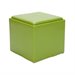 Trent Home Ladd Faux Leather Storage Cube Ottoman in Green