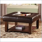 Homelegance Carroll Cocktail Ottoman in Dark Brown
