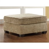 Homelegance Burke Ottoman in Brown Beige Chenille