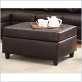 Homelegance Levan Cocktail Ottoman in Dark Brown