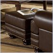 ADD TO YOUR SET: Homelegance Bentleys Ottoman in Rich Brown