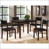 Homelegance Albany 5 Piece Dinette Table Set in Deep Espresso