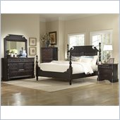 Homelegance Jackson Park Poster Bed in Dark Cherry