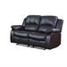 Trent Home Cranley Double Reclining Leather Love Seat in Brown