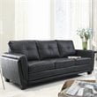 ADD TO YOUR SET: Homelegance Dwyer Sofa in Black Vinyl