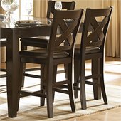 Homelegance Crown Point Counter Height Chair in Merlot (Set of 2)