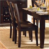 Homelegance Crown Point Dining Side Chair in Merlot (Set of 2)