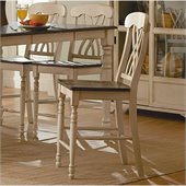Homelegance Ohana Counter Height Chair in White/Cherry (Set of 2)