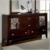 Homelegance Simpson Dresser in Brown Cherry