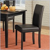 Homelegance Dover Bi-Cast Vinyl Dining Side Chair in Chocolate (Set of 4)