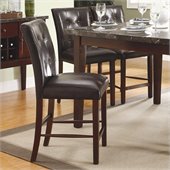 Homelegance Decatur Dining Counter Height Chair in Espresso (Set of 2)