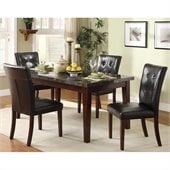 Homelegance Decatur Marble Tabletop Dining Table in Cherry