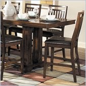Homelegance Everett Counter Height Dining Chair in Cherry (Set of 2)