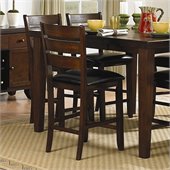 Homelegance Ameillia Counter Height Chair in Dark Oak (Set of 2)