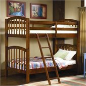 Homelegance Michael Pine Twin/Twin Bunk Bed in Rich Brown