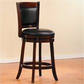 Homelegance Shapel Swivel Counter Height Chair in Cherry (Set of 2)