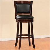 Homelegance Shapel Swivel Pub Chair in Cherry (Set of 2)