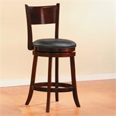 Homelegance Shapel Swivel Counter Height Chair in Cherry (Set of 2)