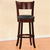 Homelegance Shapel Swivel Pub Chair in Cherry (Set of 2)