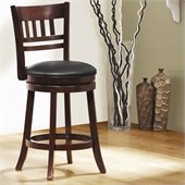 Homelegance Edmond Swivel Counter Height Chair in Cherry (Set of 2)  