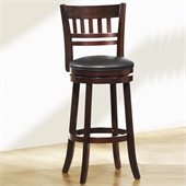Homelegance Edmond Swivel Pub Chair in Dark Cherry (Set of 2) 