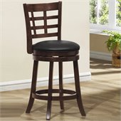 Homelegance Edmond Swivel Counter Height Chair in Cherry (Set of 2)