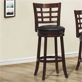 Homelegance Edmond Swivel Pub Chair in Dark Cherry (Set of 2)