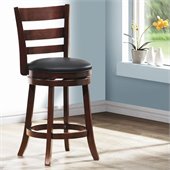 Homelegance Edmond Swivel Counter Height Chair in Cherry (Set of 2)