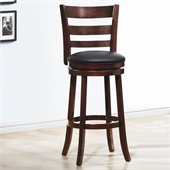 Homelegance Edmond Swivel Pub Chair in Dark Cherry (Set of 2)