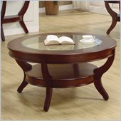 Homelegance Avalon Round Cocktail Table in Cherry