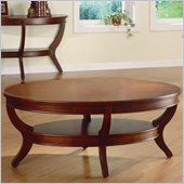 Homelegance Avalon Oval Cocktail Table in Cherry