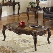Homelegance Ella Martin Cocktail Table in Warm Brown Cherry