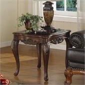 Homelegance Ella Martin End Table in Warm Brown Cherry
