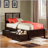 Homelegance Paula II Captain Bed with Drawer in Dark Cherry