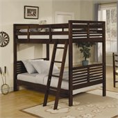Homelegance Paula II Twin Bunk Bed in Cherry
