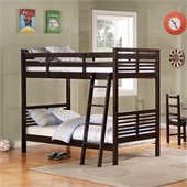Homelegance Paula II Twin Bunk Bed in Dark Cherry