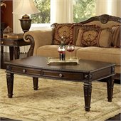 Homelegance Palace Cocktail Table in Rich Brown