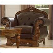 Homelegance Golden Eagle Leather Chair in Brown