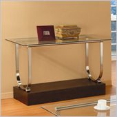 Homelegance Quigley Glass Top Sofa Table w/ U-Shaped Chrome Framing