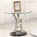 Trent Home Charlaine Glass Top Round End Table