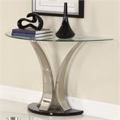 Homelegance Charlaine Glass Top Sofa Table w/ Black Base