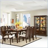 Homelegance Keller 7 Piece Dining Table Set in Dark Brown Cherry