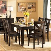 Homelegance Crown Point 7 Piece Dining Table Set in Merlot
