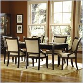 Homelegance Bexley 7 Piece Dining Table Set in Dark Cherry