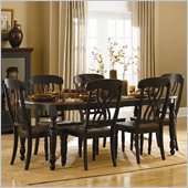 Homelegance Ohana 7 Piece Dining Table Set in Black/Warm Cherry