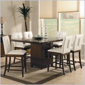Homelegance Elmhurst 7 Piece Counter Height Dining Table Set in Cherry