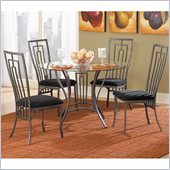 Homelegance Flight 5 Piece Dining Table Set in Dark Grey